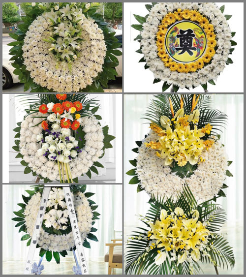 山东济宁泗水县圣水峪镇八士庄村花圈速递